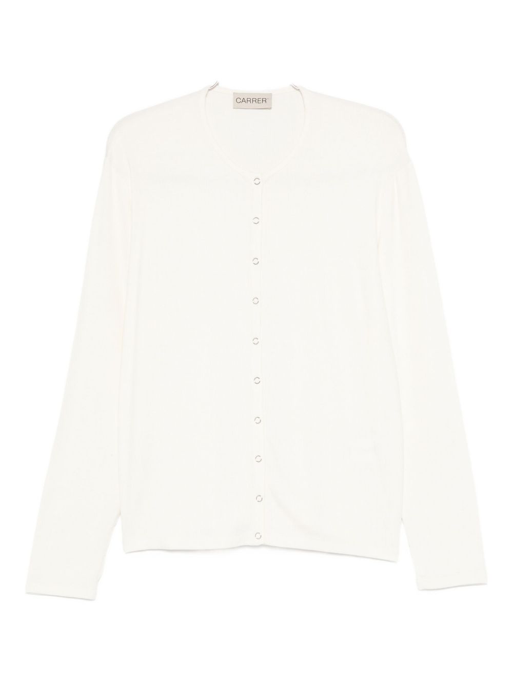 T-shirt con bottoni in bianco Carrer - unisex 