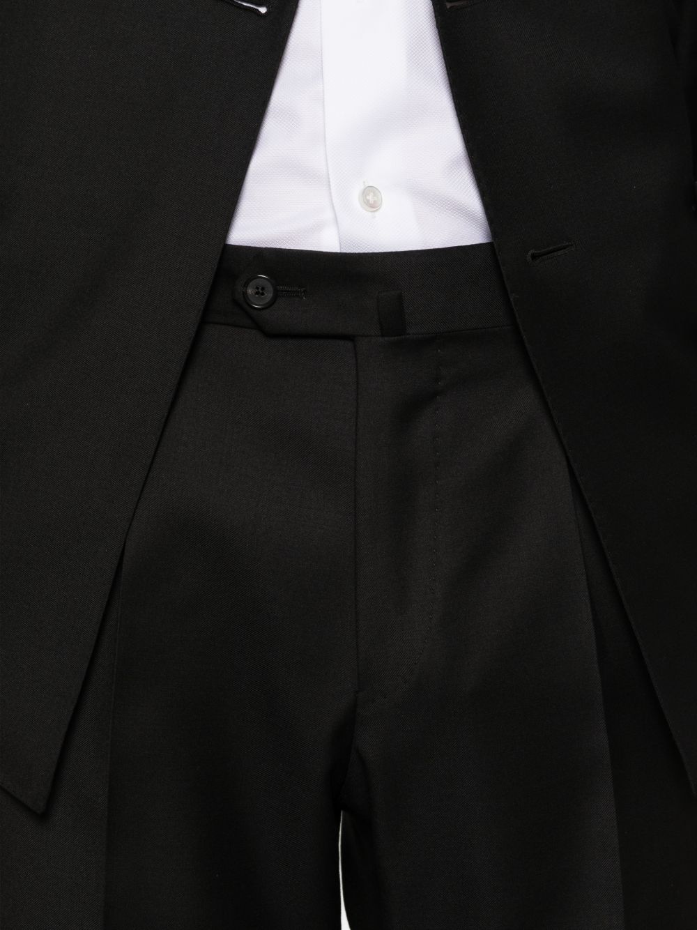 Completo doppiopetto in lana in nero Caruso - uomo 