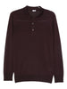 Caruso long-sleeved polo shirt in brown - men
