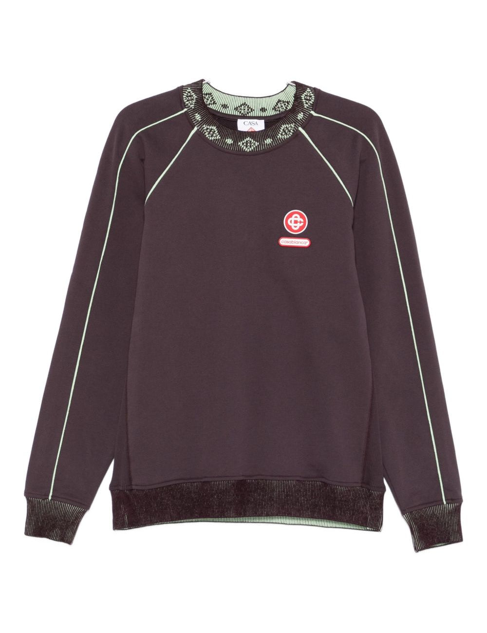 Felpa con rifiniture logo in viola Casablanca - uomo 