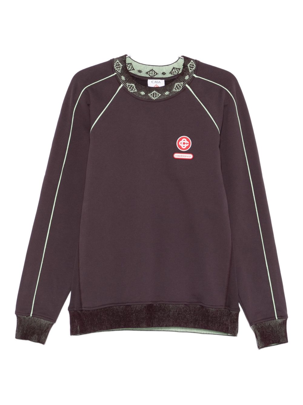 Felpa con rifiniture logo in viola Casablanca - uomo 