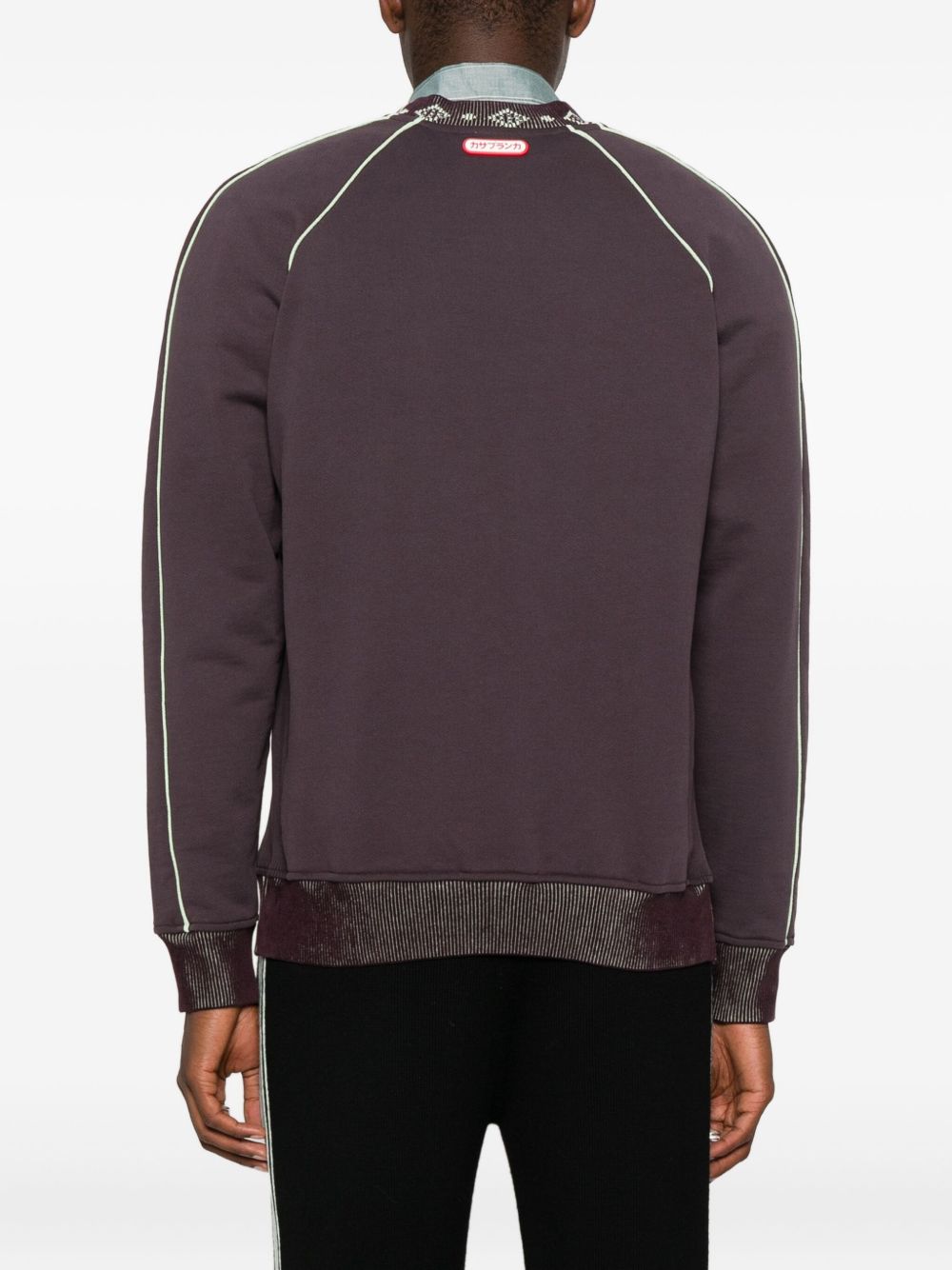 Felpa con rifiniture logo in viola Casablanca - uomo 