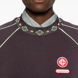Felpa con rifiniture logo in viola Casablanca - uomo 