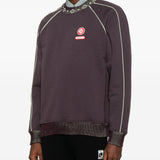 Felpa con rifiniture logo in viola Casablanca - uomo 