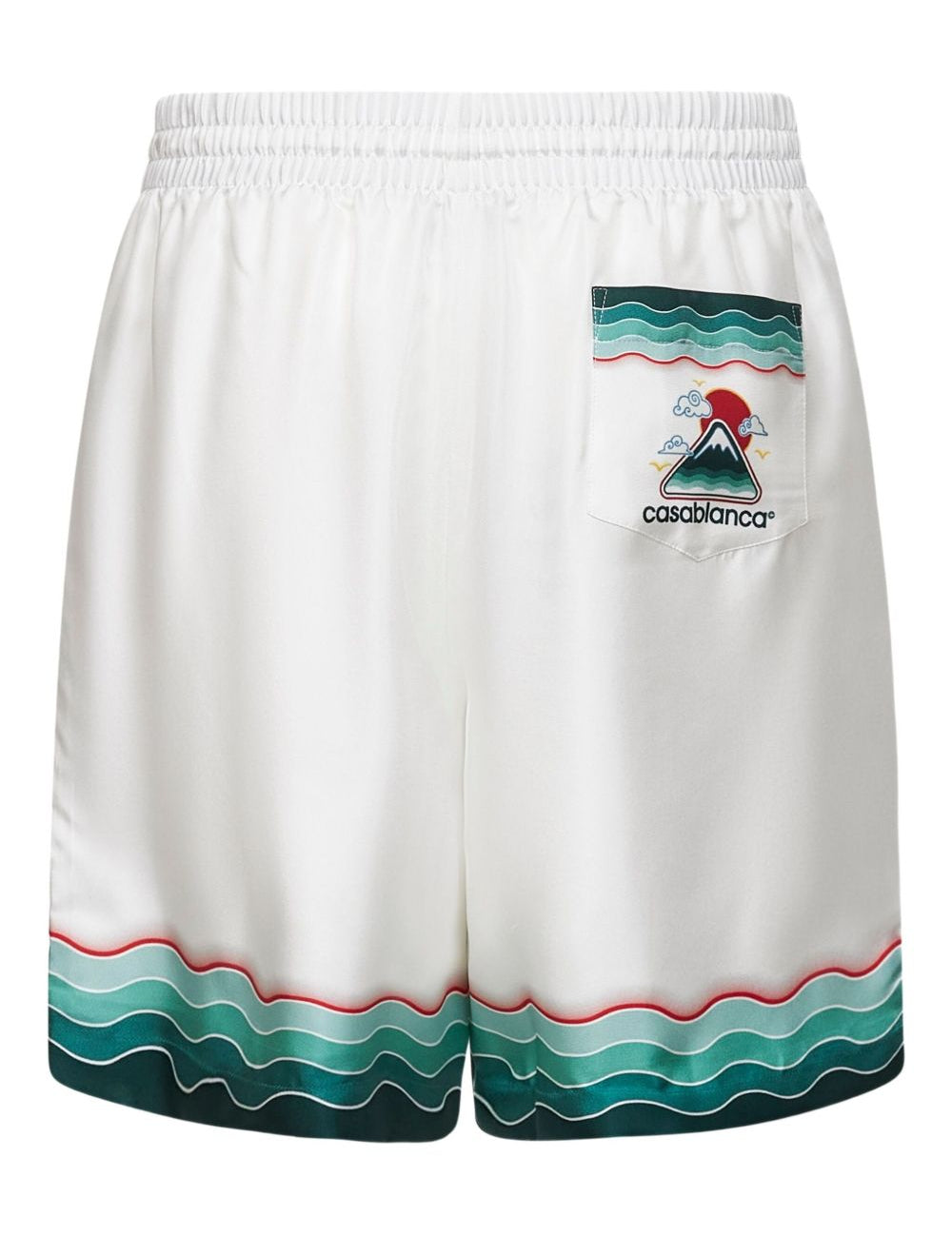 Shorts Montagne Ondulee in seta in bianco Casablanca - uomo 