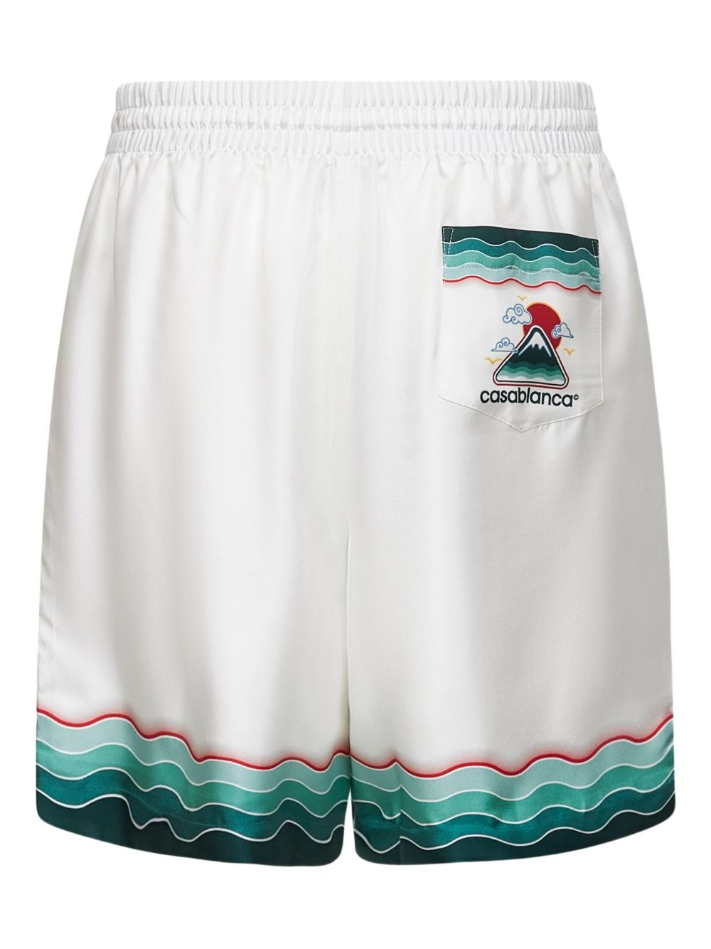 Shorts Montagne Ondulee in seta in bianco Casablanca - uomo 