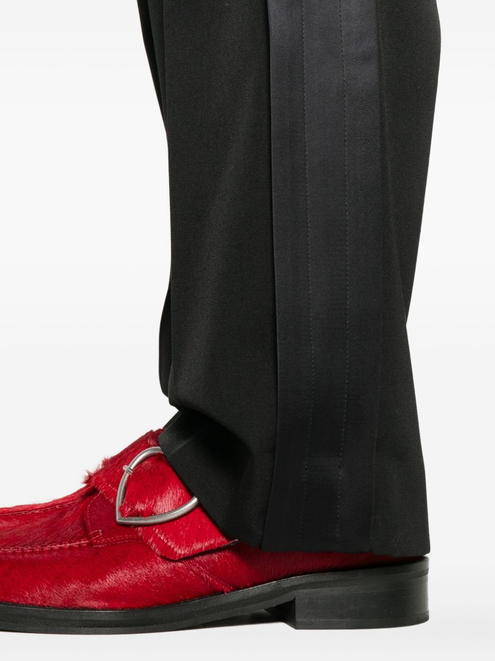 Pantaloni plissé con righe laterali in nero Casablanca - uomo 