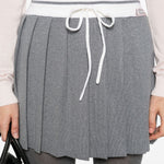 Gonna plissettata con coulisse in grigio Casablanca - donna 
