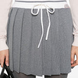 Gonna plissettata con coulisse in grigio Casablanca - donna 