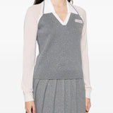 Polo con logo in grigio Casablanca - donna 