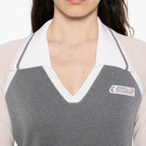 Polo con logo in grigio Casablanca - donna 