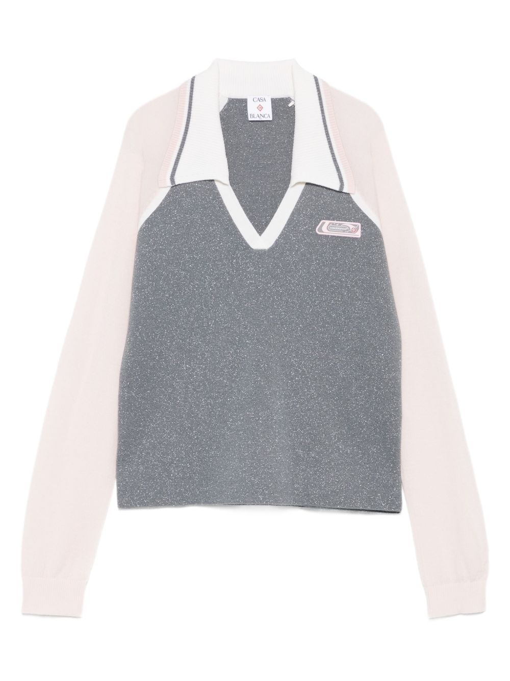 Polo con logo in grigio Casablanca - donna 