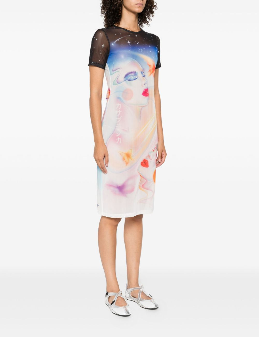 Abito midi con stampa multicolore Casablanca - donna 
