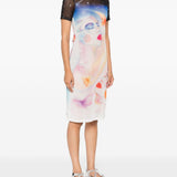 Abito midi con stampa multicolore Casablanca - donna 