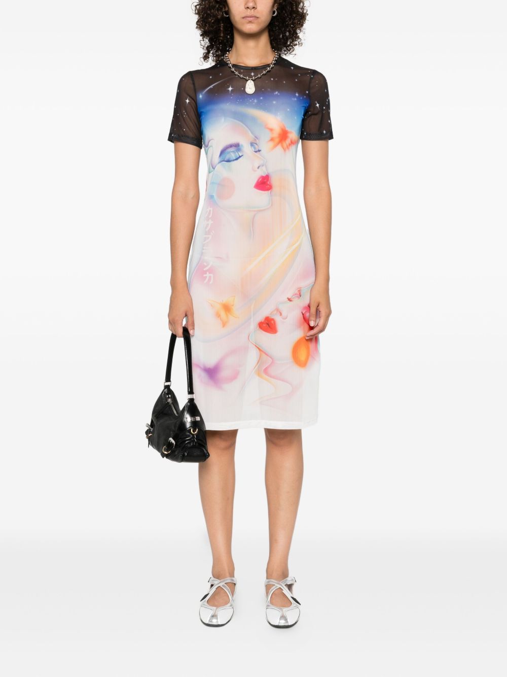 Abito midi con stampa multicolore Casablanca - donna 