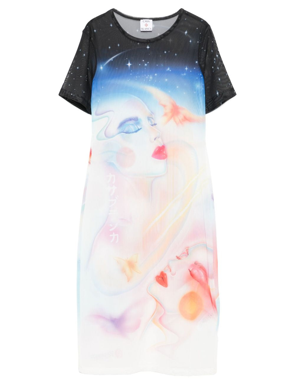 Abito midi con stampa multicolore Casablanca - donna 