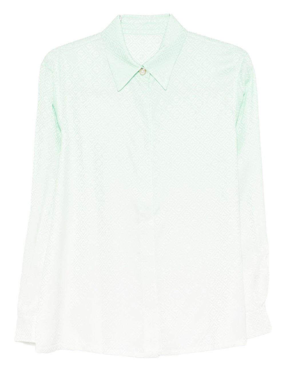 Camicia con effetto sfumato in verde chiaro Casablanca - donna 
