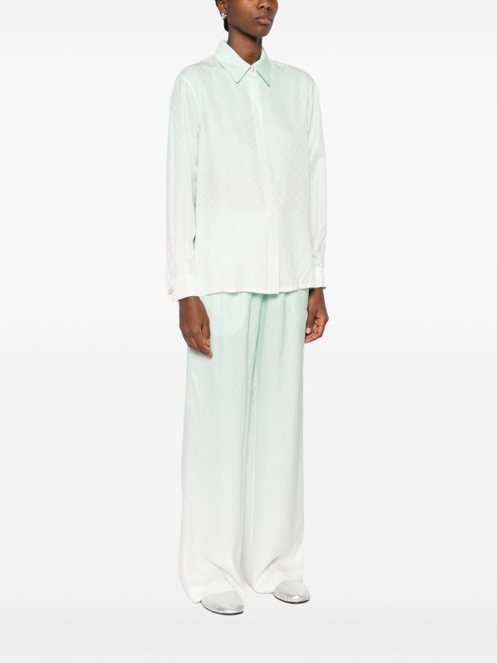 Camicia con effetto sfumato in verde chiaro Casablanca - donna 