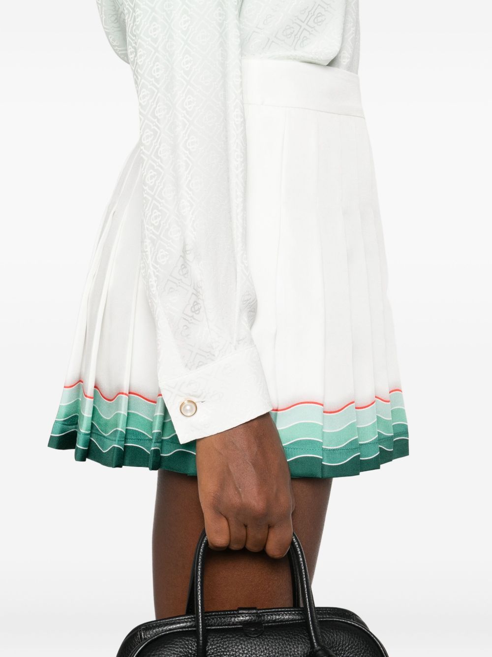 Minigonna plissé in bianco Casablanca - donna 