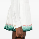 Minigonna plissé in bianco Casablanca - donna 