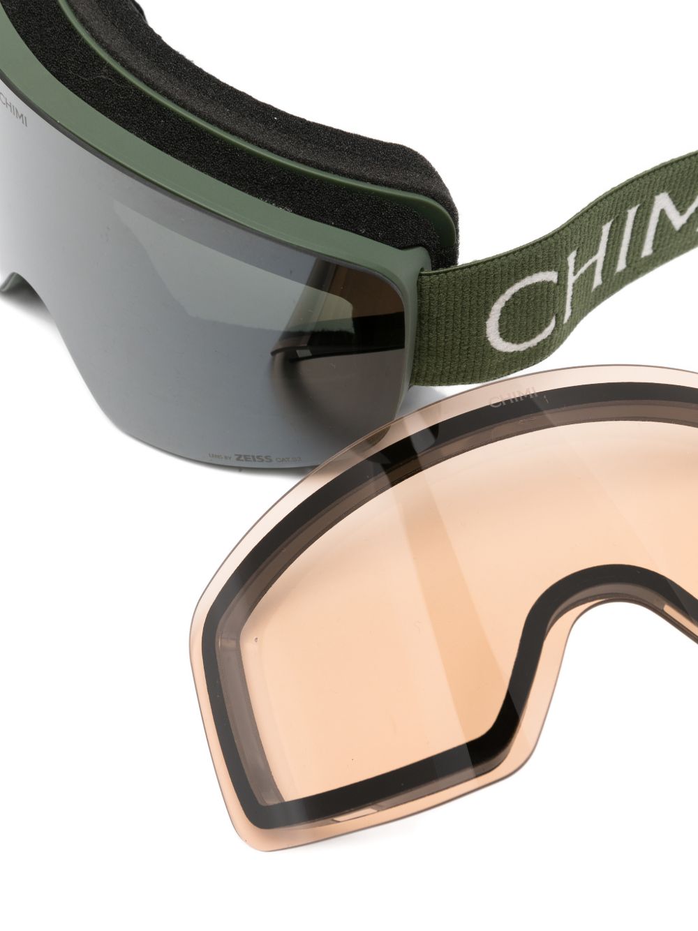 Occhiali da sci con logo in verde Chimi - unisex 