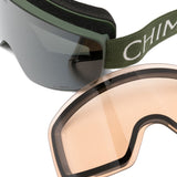 Occhiali da sci con logo in verde Chimi - unisex 