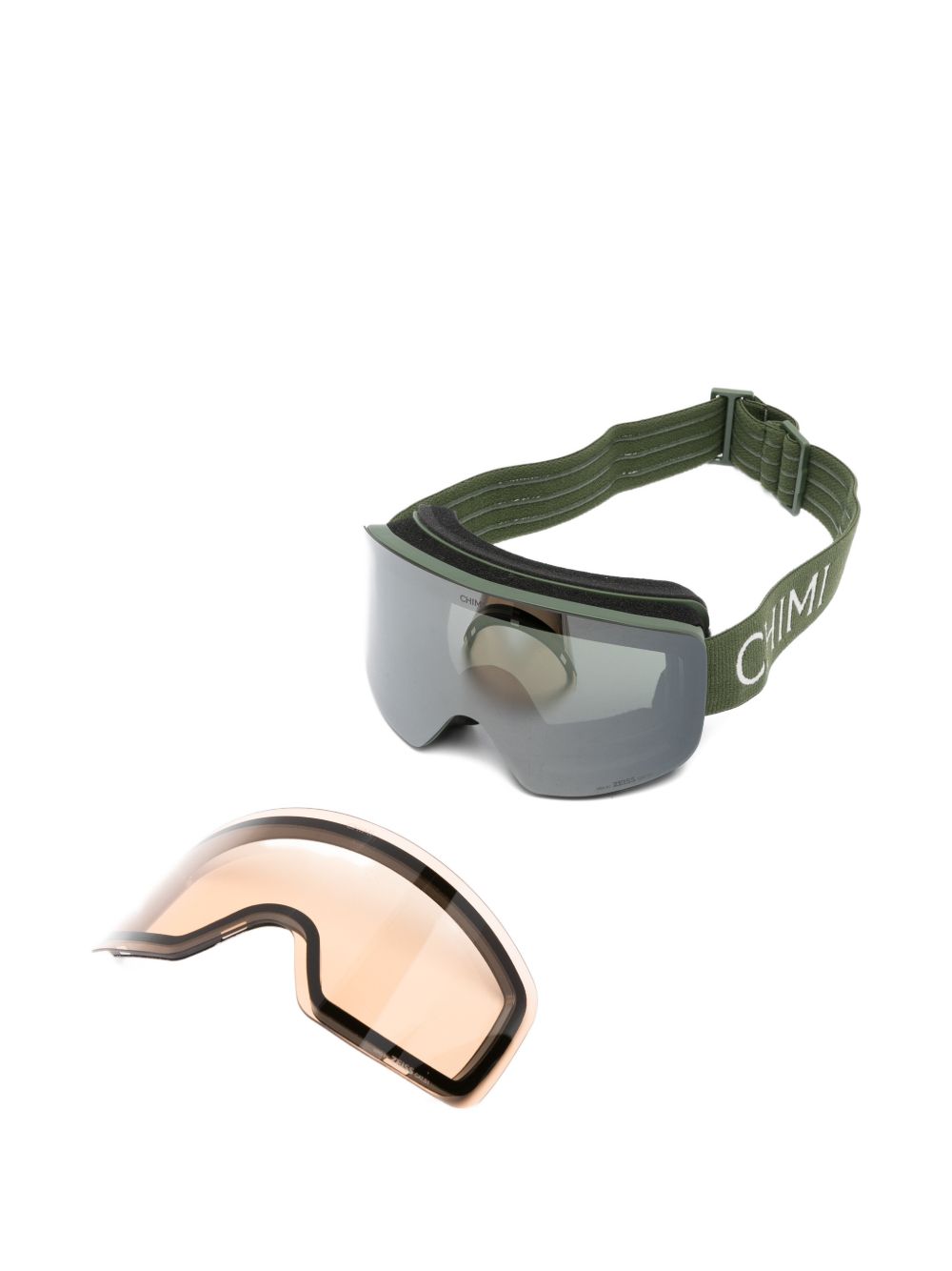 Occhiali da sci con logo in verde Chimi - unisex 