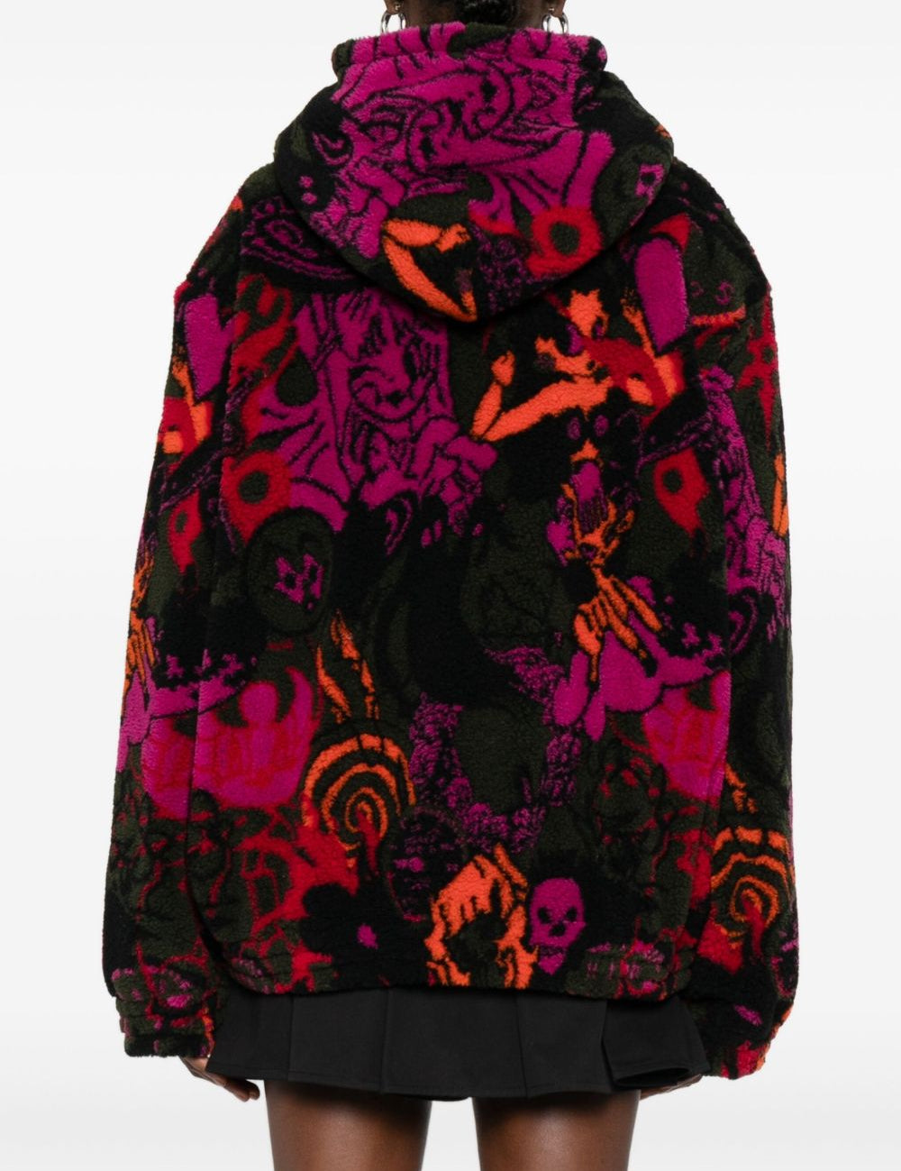 Felpa in pile con stampa teschio multicolore Chopova Lowena - donna 