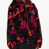Felpa in pile con stampa teschio multicolore Chopova Lowena - donna 