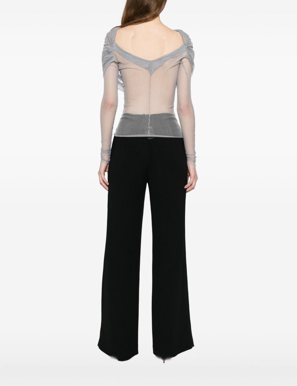 Top Veiled in seta in nero Christopher esber - donna 