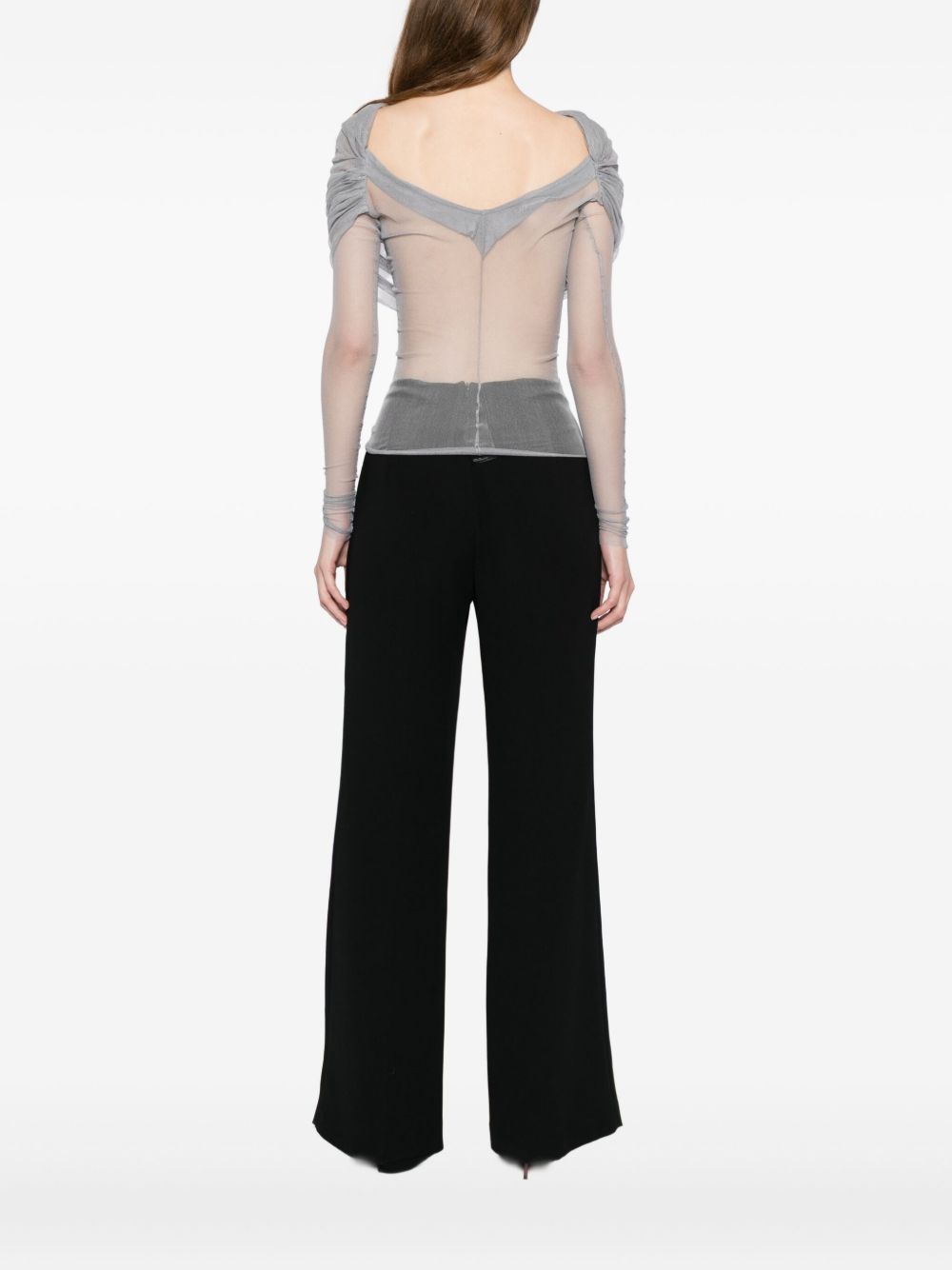 Top Veiled in seta in nero Christopher esber - donna 
