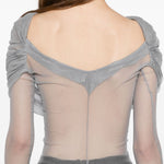 Top Veiled in seta in nero Christopher esber - donna 