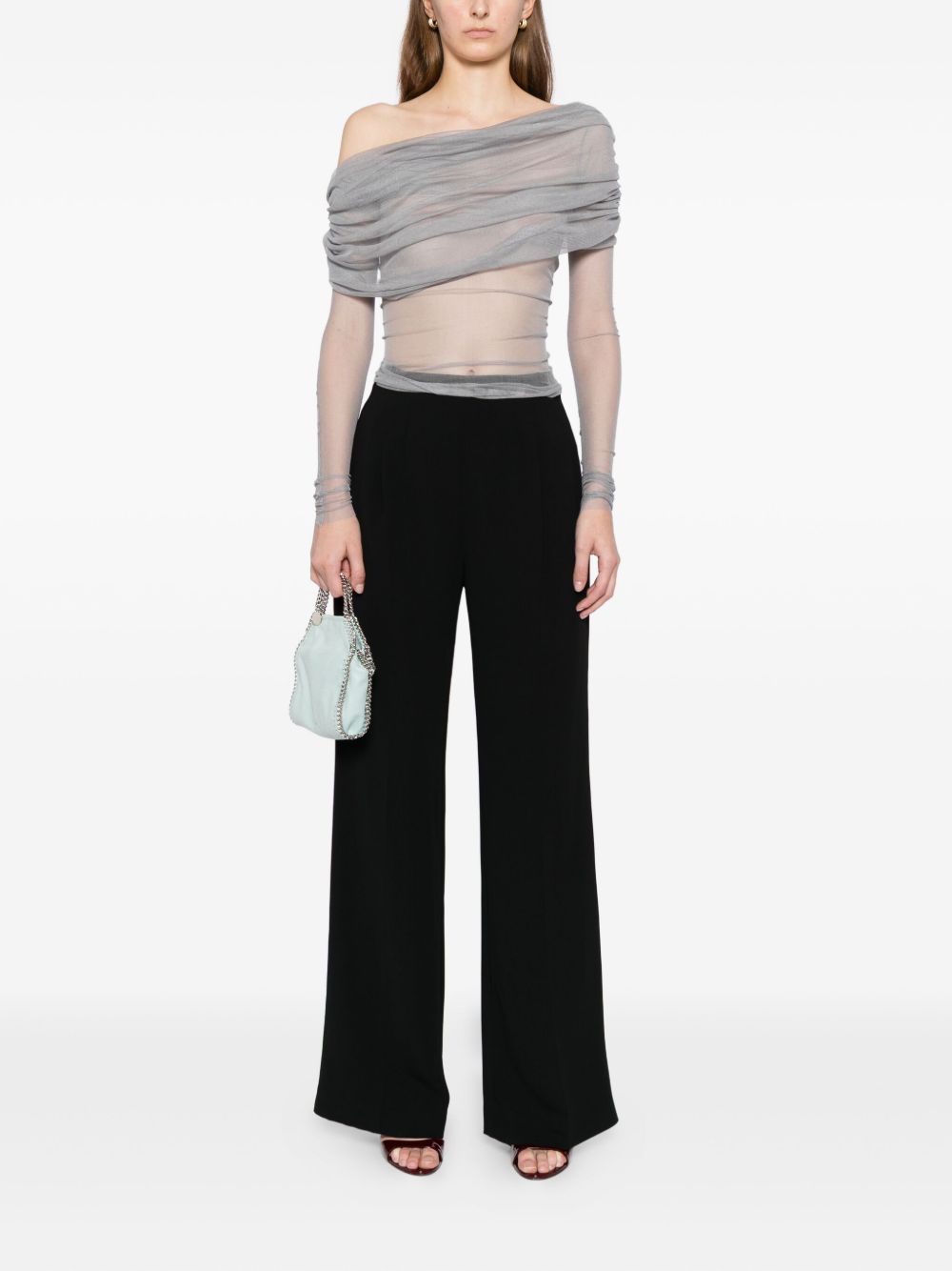 Top Veiled in seta in nero Christopher esber - donna 