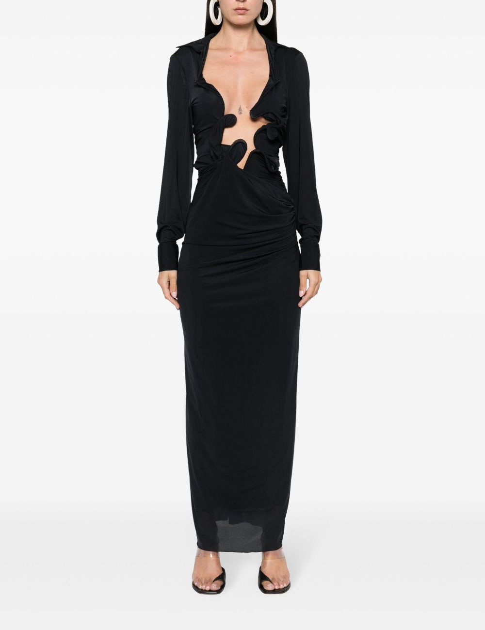 Abito Venus con scollo profondo in nero Christopher esber - donna 
