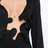 Abito Venus con scollo profondo in nero Christopher esber - donna 
