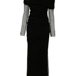 Abito midi con spalle scoperte in nero Christopher Esber - donna 