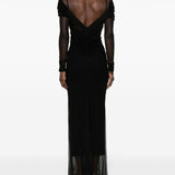 Abito midi con spalle scoperte in nero Christopher Esber - donna 