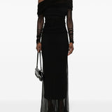 Abito midi con spalle scoperte in nero Christopher Esber - donna 
