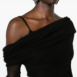 Abito midi con spalle scoperte in nero Christopher Esber - donna 