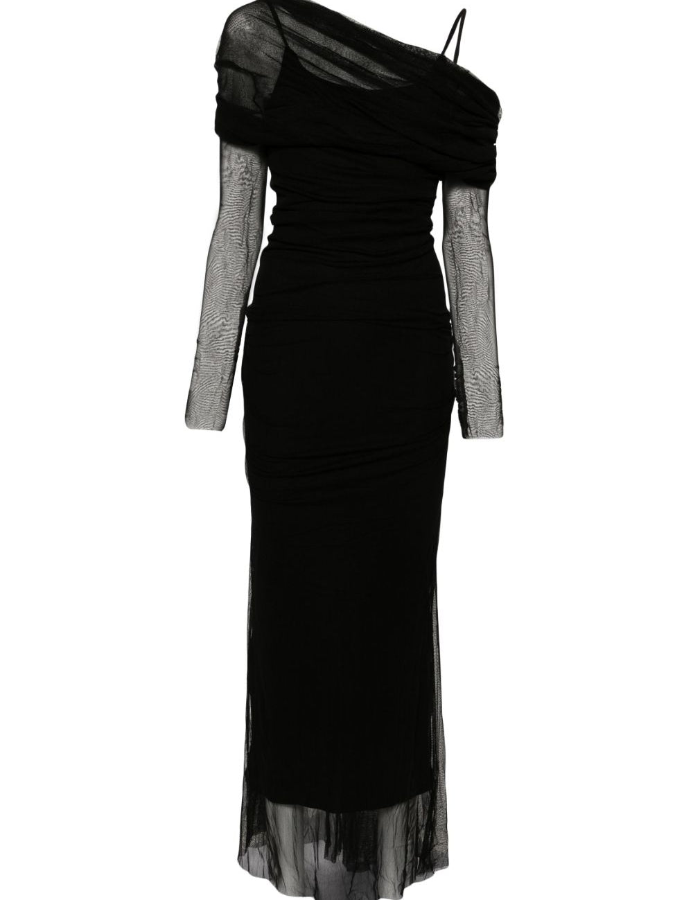 Abito midi con spalle scoperte in nero Christopher Esber - donna 