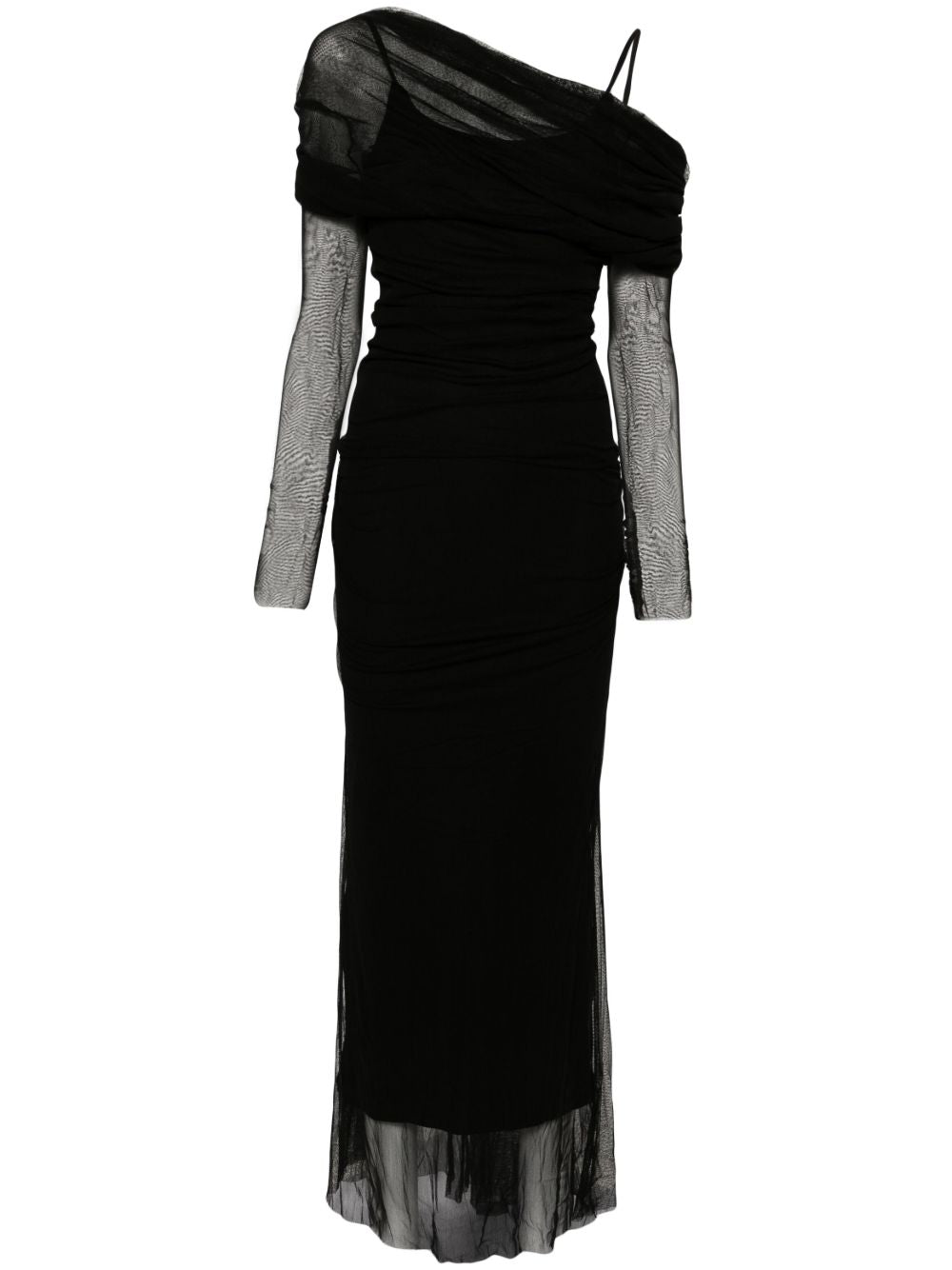 Abito midi con spalle scoperte in nero Christopher Esber - donna 