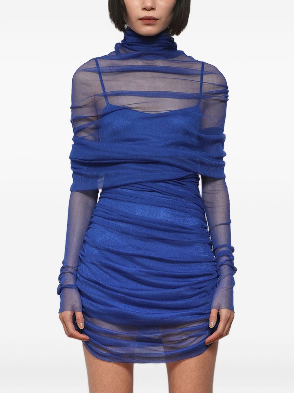 Abito mini in mesh in blu Christopher esber - donna 