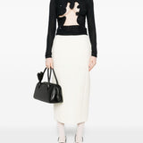Top Hollow Venus in mesh con cut-out in nero Christopher esber - donna 