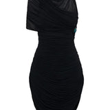 Abito corto Beach Glass asimmetrico in nero Christopher esber - donna 
