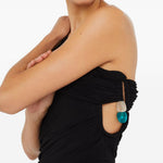 Abito Beach Glass lungo drappeggiato in nero Christopher esber - donna 