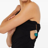 Abito Beach Glass lungo drappeggiato in nero Christopher esber - donna 