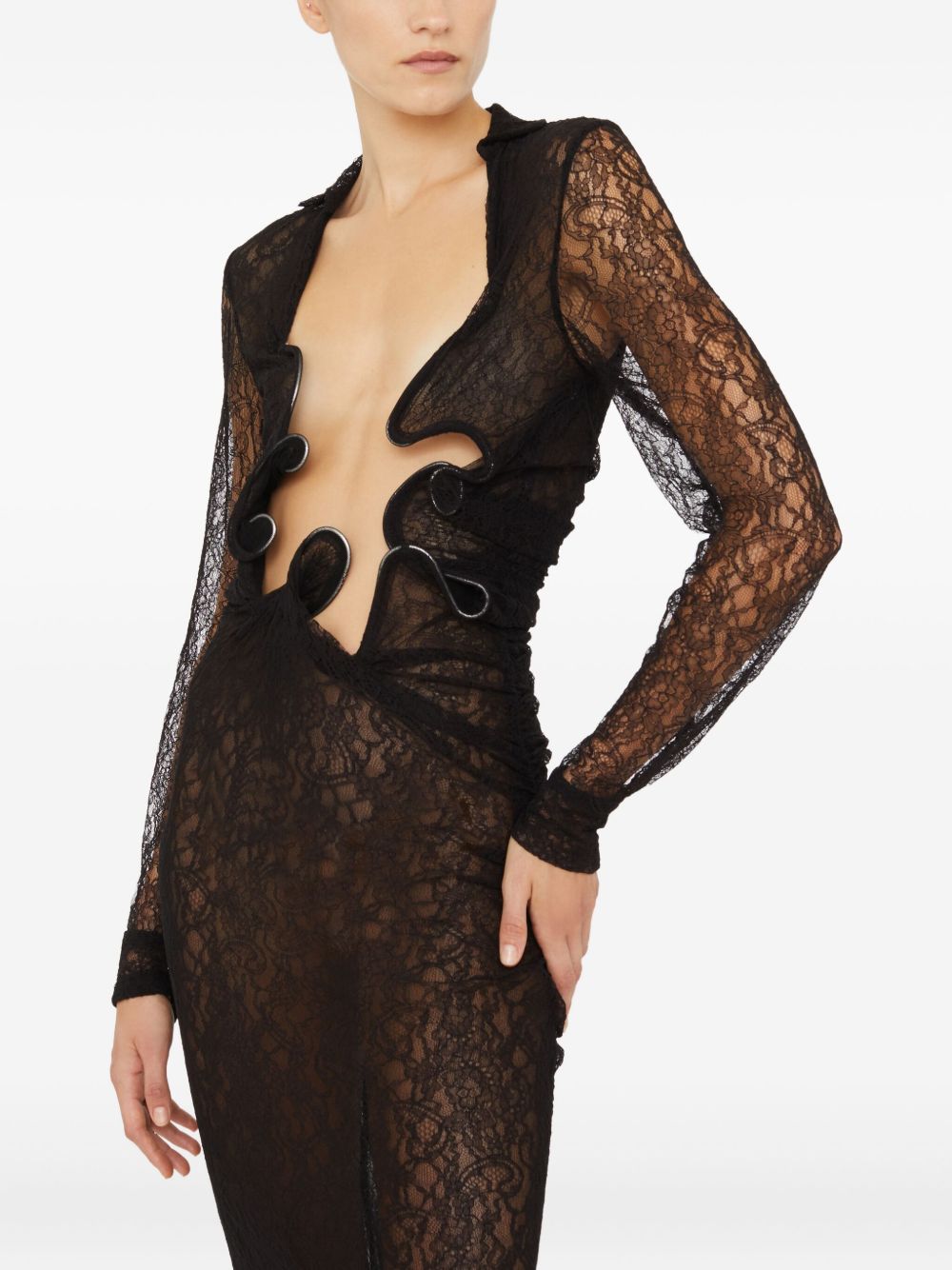 Abito lungo Lace Venus in nero Christopher esber - donna 
