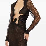 Abito lungo Lace Venus in nero Christopher esber - donna 