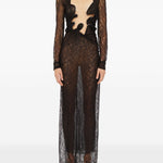 Abito lungo Lace Venus in nero Christopher esber - donna 