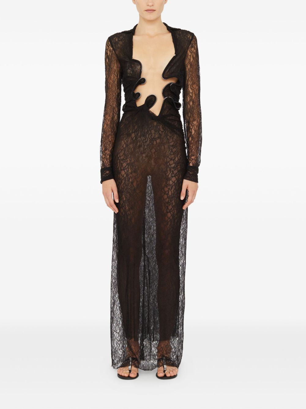 Abito lungo Lace Venus in nero Christopher esber - donna 